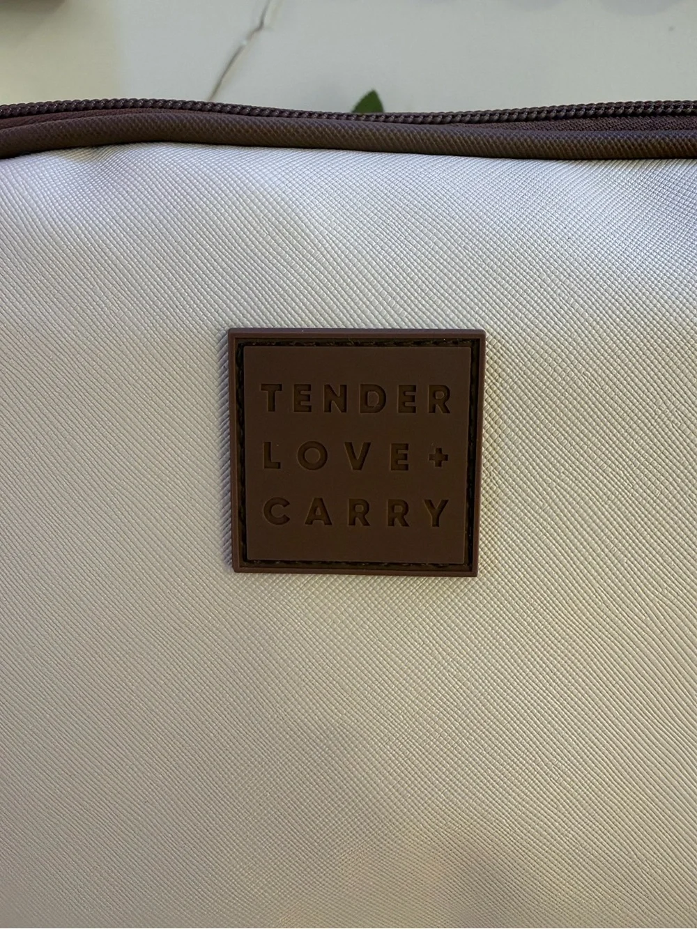 NWT Tender Love + Carry Toiletry/ Cosmetic Bag in Cream/Chocolate Color